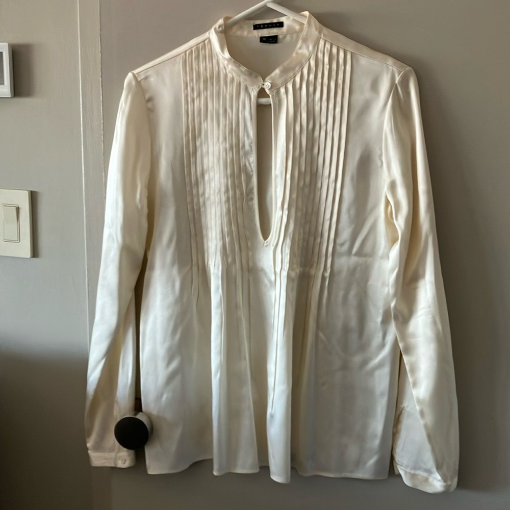 Theory satiny oversize blouse